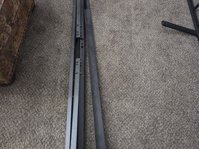 Black Metal Bed Frame Rails - Twin/Full/Queen Adjustable