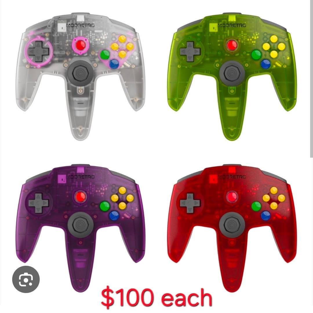 Modretro n64 Pro controllers $100 each! trades considered!~