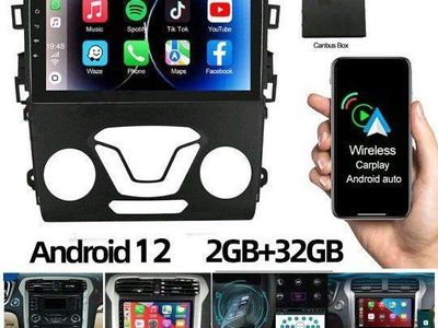 Android 9 Car Radio Stereo with Dash Kit, Wireless CarPlay, 2GB+32GB
