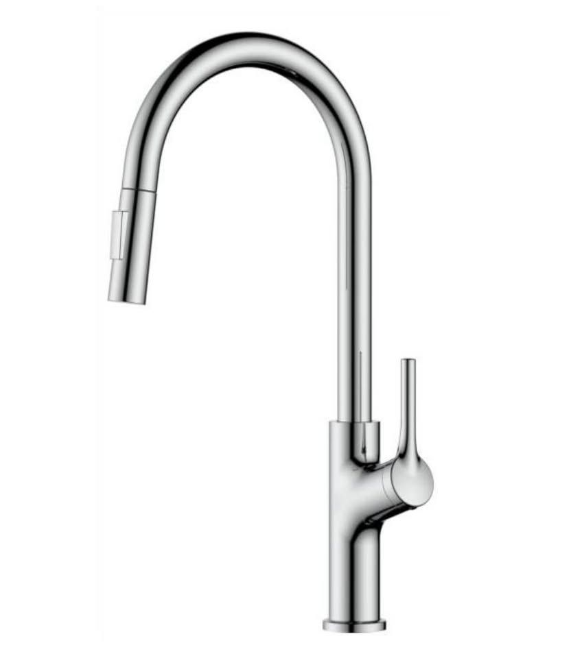 Pull-down kitchen faucet with sprayer