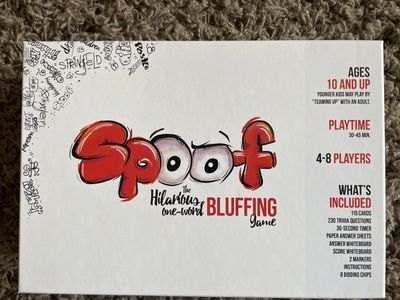 Spoof: The Hilarious One-Word Bluffing Game - Ages 10+, 4-8 Players, Complete Set