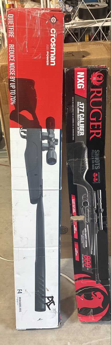 Two air rifles available. Both are new. $100 each or both for $175