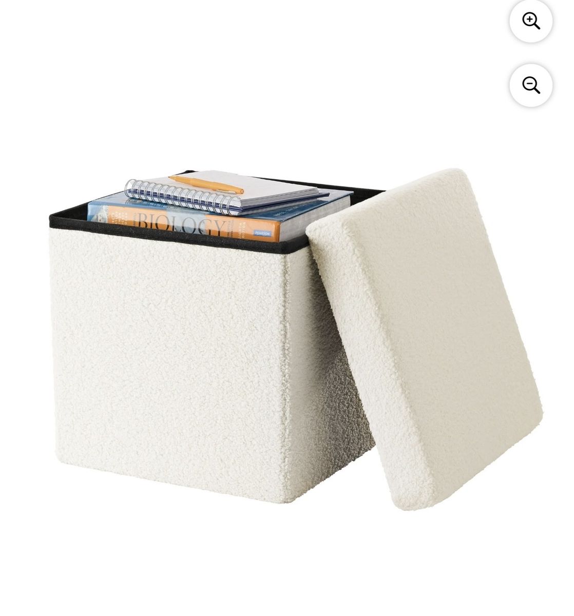Mainstays Collapsible Storage Ottoman, Cream **selling 2 for price of 1 or best offer**