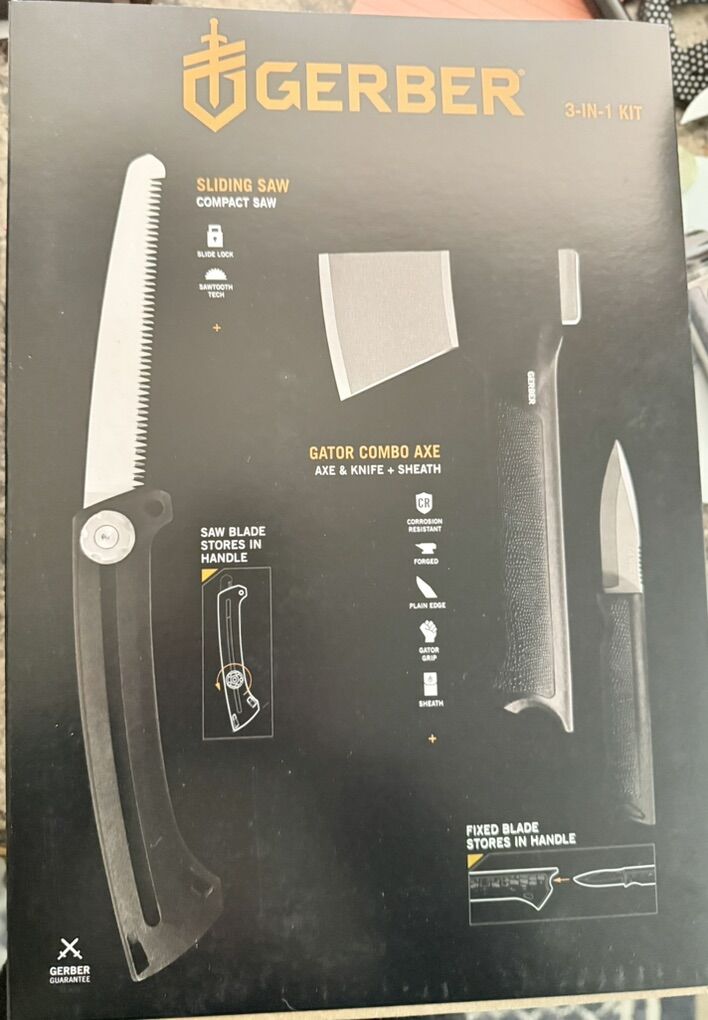 Gerber 3 In 1 Axe, Knife and Saw