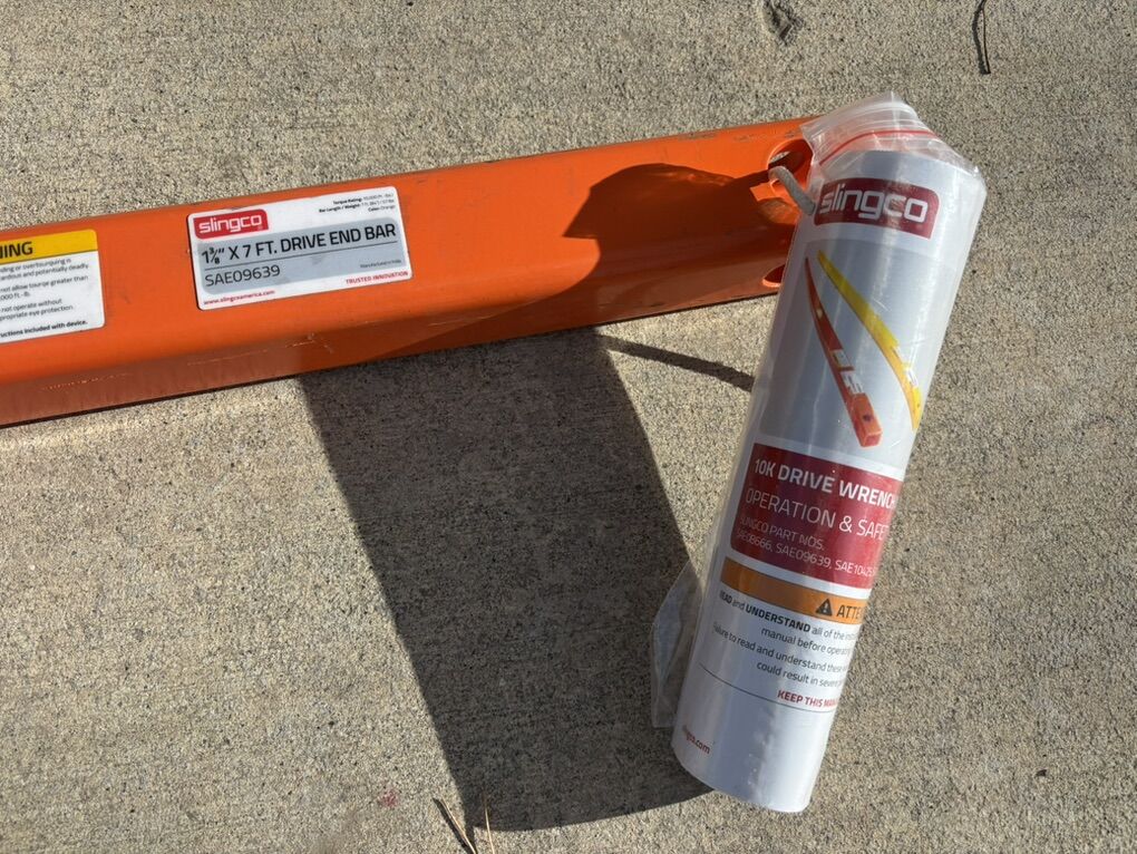 HALP PRICE! BRAND NEW Slingco SAE09639 10,000 lb Drive End Bar/Kelly Bar/Anchor Tool