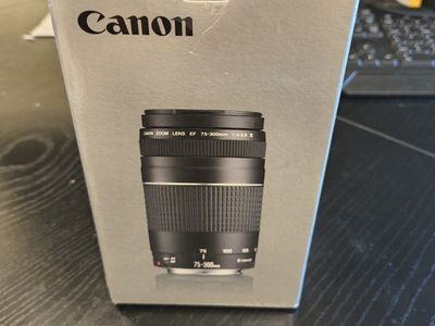 Canon EF 75-300mm f/4-5.6 III Zoom Lens for Canon DSLR Cameras - New in Box