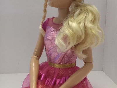 Barbie 28" Best Fashion Friend Doll - Blonde with Pink Metallic Dress Large Scale