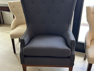 Beautiful wide gray chair