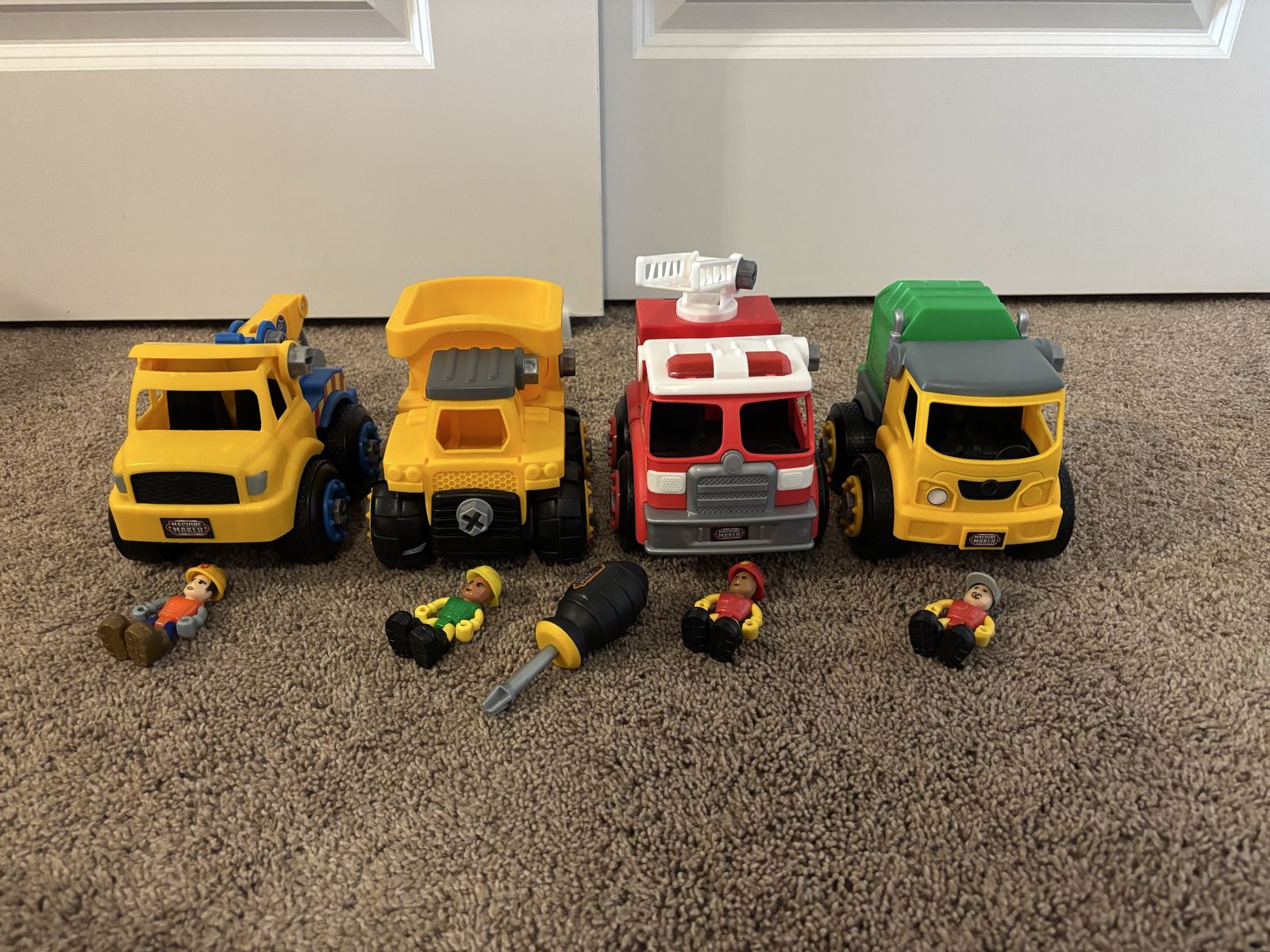 Machine Maker Take-apart Trucks, Drivers, and Screwdriver