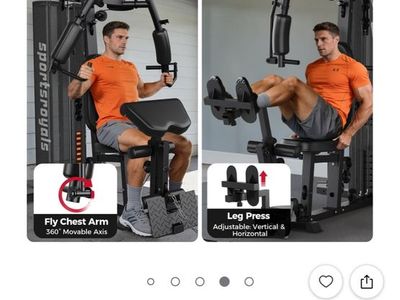 Brand New Sportsroyals Home Gym Station Multifunctional Full Body Workout Equipment