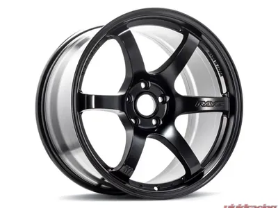 Gram Lights 57DR 18x10.5 +22 Semi Gloss Black 5x114.3 Wheels Subaru WRX STI EVO Evolution Gramlight WGIAC22EH Rays