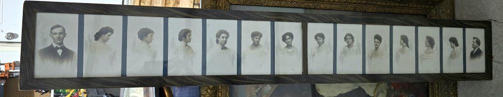 Early 1900s framed Photographer sample display