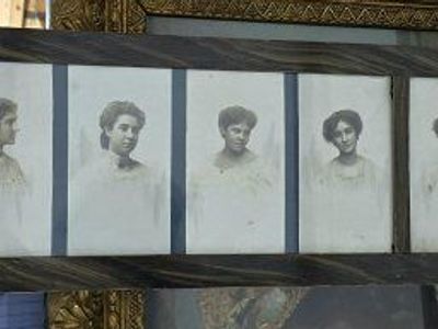 Early 1900s framed Photographer sample display