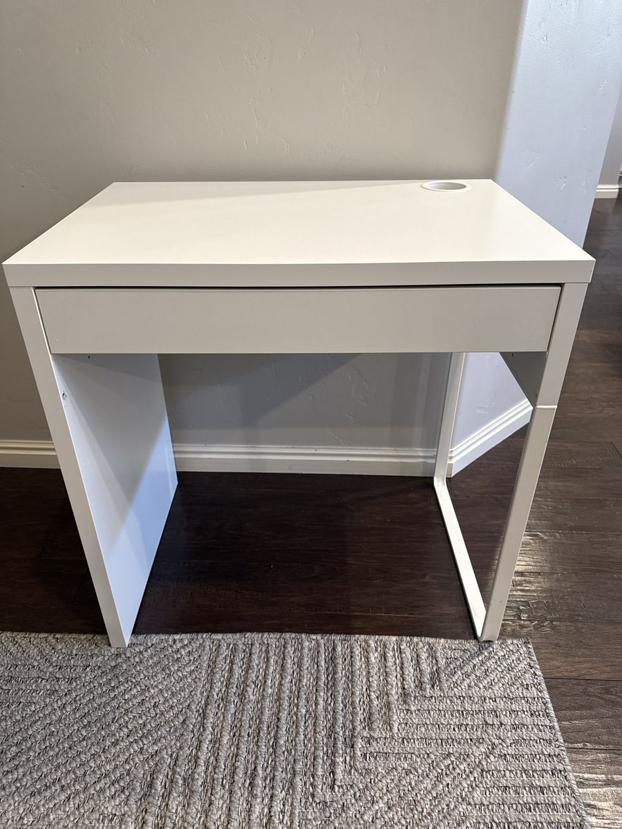 IKEA Micke White Desk with Drawer & Cable Management