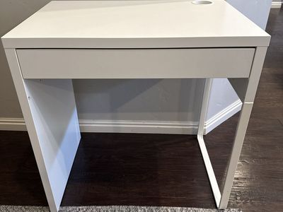 IKEA Micke White Desk with Drawer & Cable Management