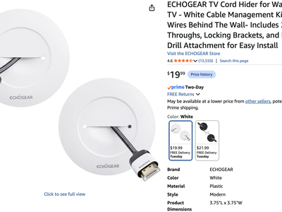 ECHOGEAR TV Cord Hider for Wall Mounted TV