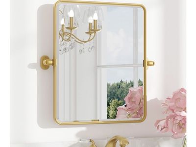 New-Gold Pivot Bathroom Mirror