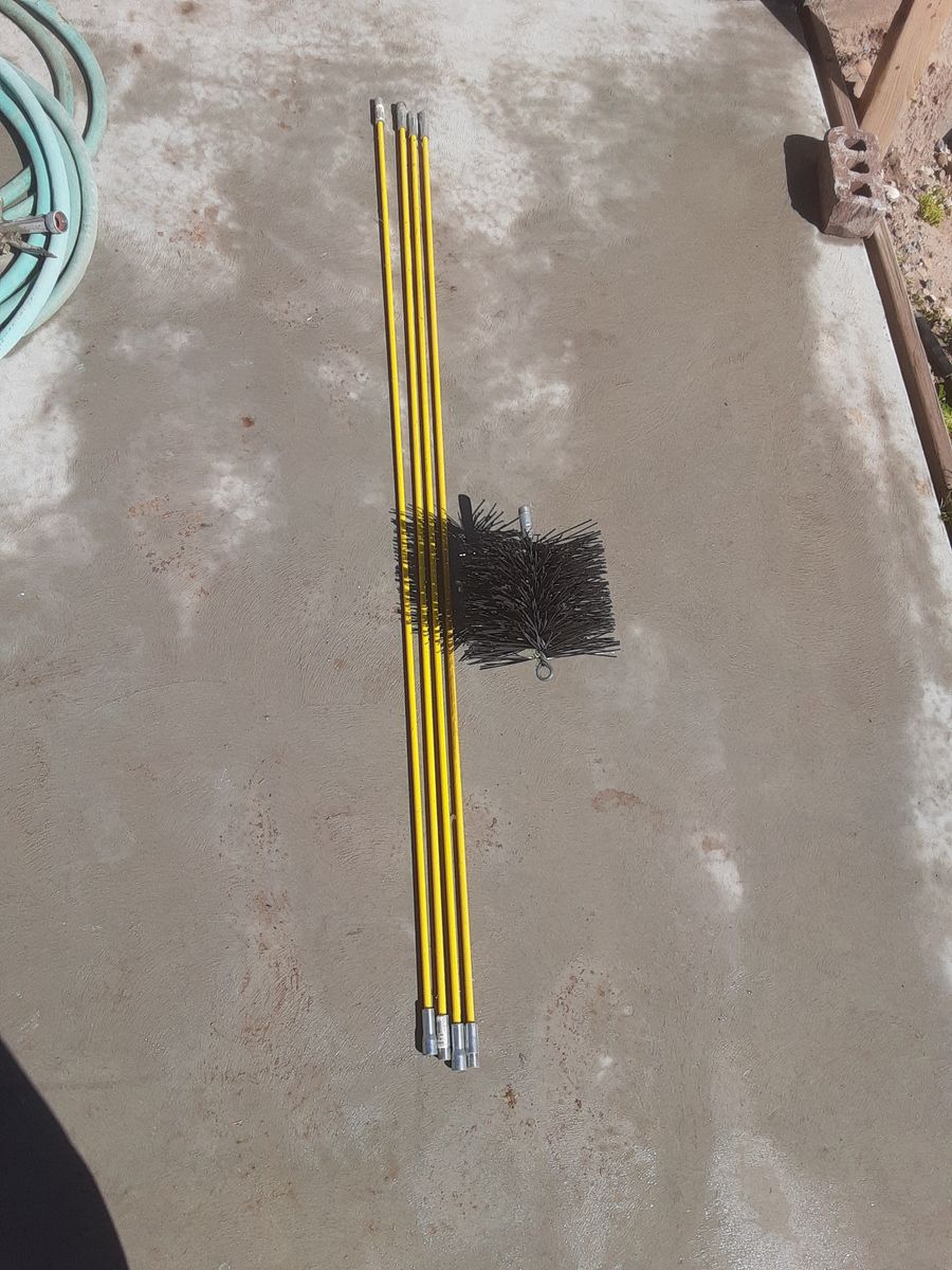 8" Chimney / Flue Brush Sweeper with Rod