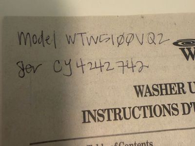 Whirlpool WTW5100VQ2 Top Load Washing Machine - Used, White