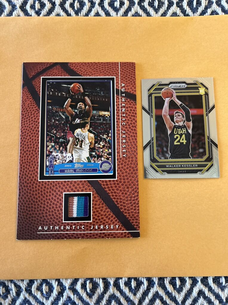 Karl Malone Utah Jazz Basketball Game Used Jersey