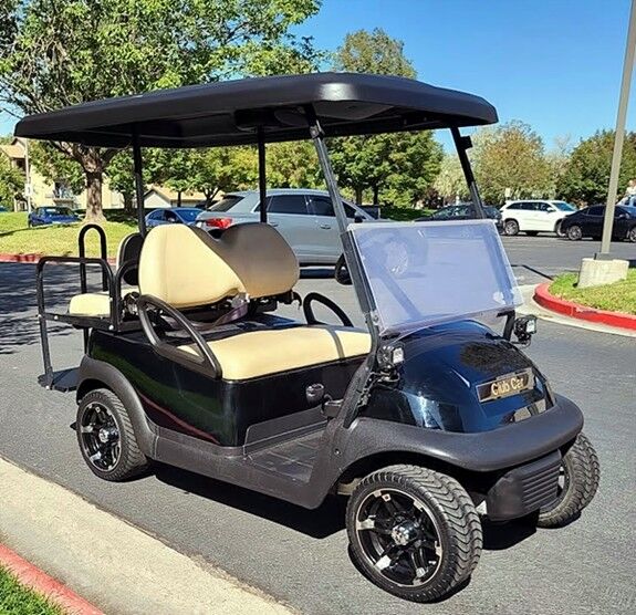 4-Passenger 2013 Tuxedo Black Club Car Lithium Precedent Golf Cart