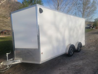 2020 7.5x18 stealth all aluminum sxs/razer trailer