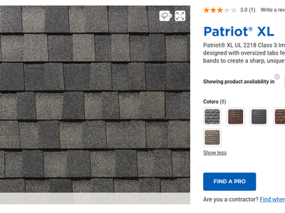 Patriot® XL UL 2218 Class 3 Impact Resistant shingles