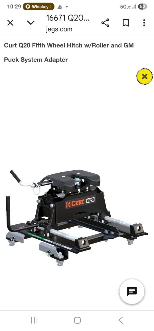 Curt 20,000 Lb. slider for GMC and Chevy