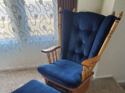 Glider Rocking Chair w/ Footstool