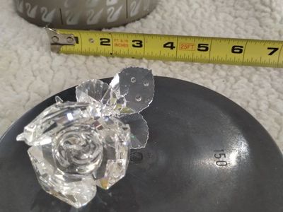 Swarovski Silver Crystal Rose Figurine - "Made in Austria" - Item #174956