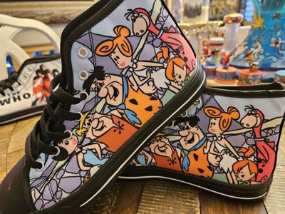 The Flintstones Cartoon High Top Sneakers - Size EU 39 (US Women's 8.5) - New