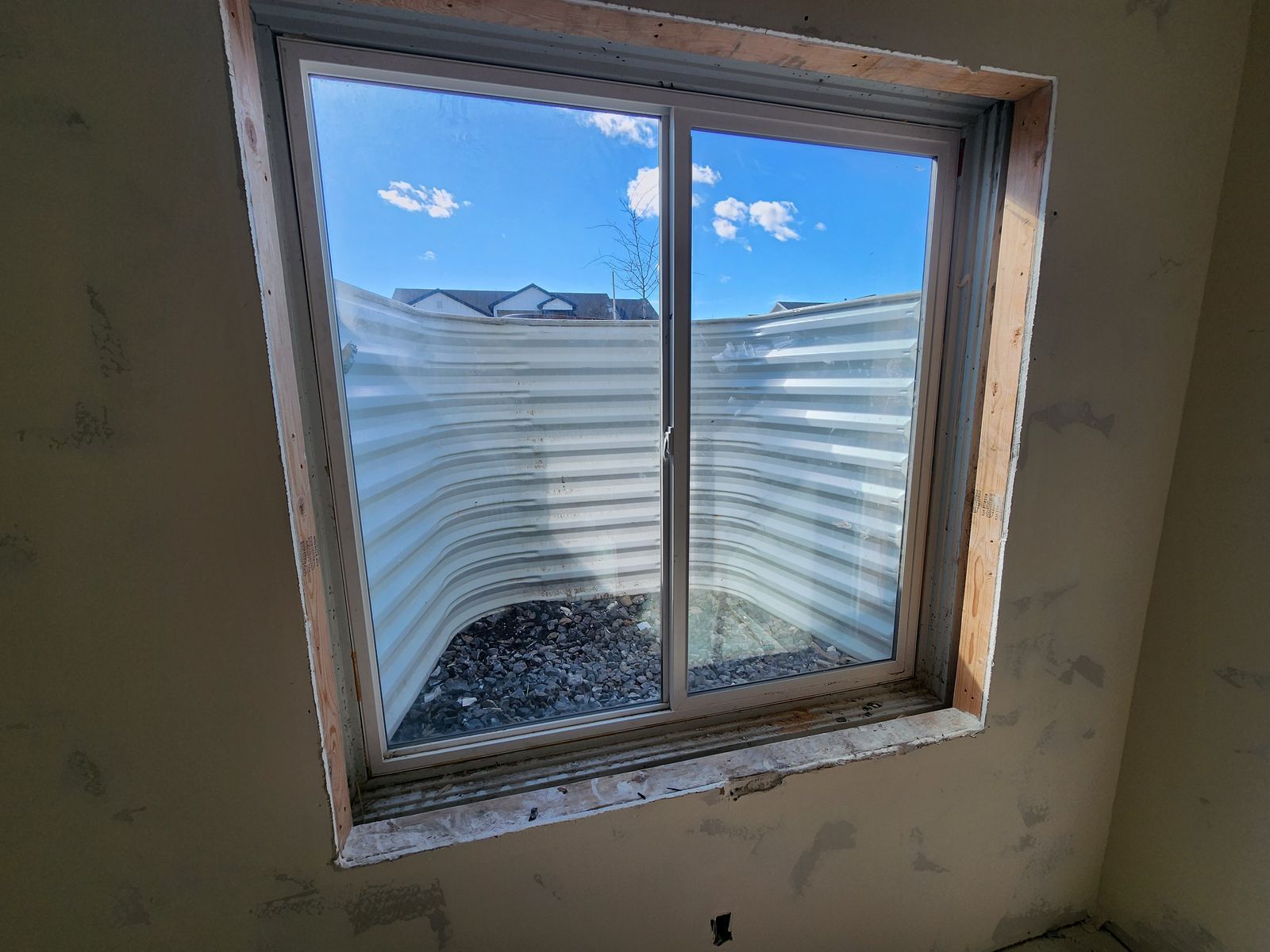 60x60 Used Vinyl Sliding Basement Window – $50