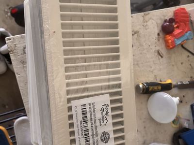 4x12 White Floor Register