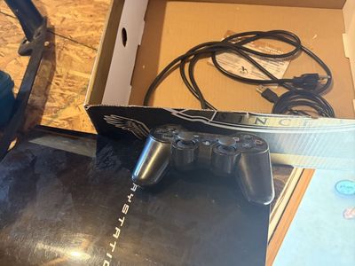 Sony PlayStation 3 PS3 Console Bundle with Controller and Cables - Black
