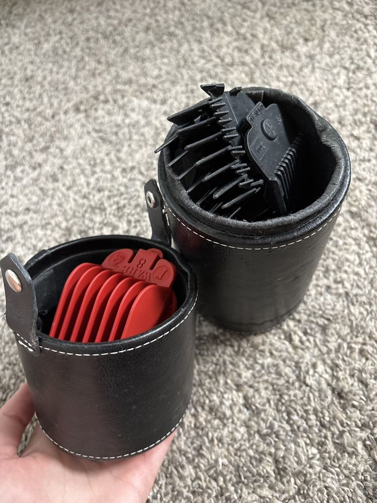 Variety of clipper guards + case