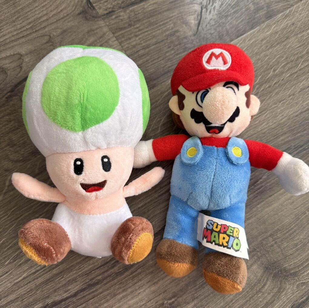 Mario & Toad Stuffies