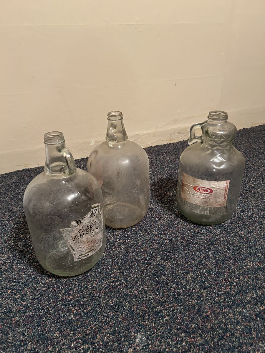 Vintage Clear Glass Jugs