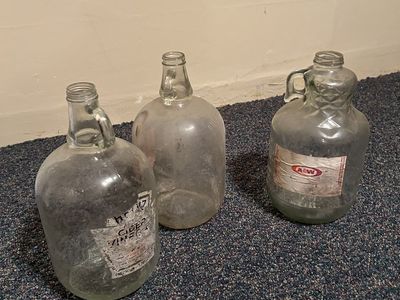 Vintage Clear Glass Jugs