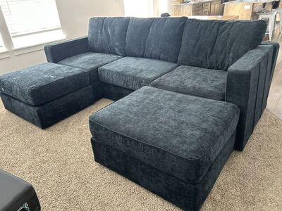 LoveSac Double Chaise in Midnight Navy