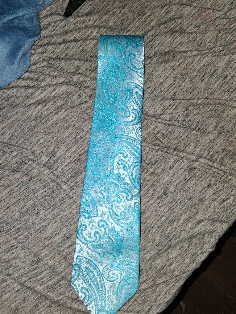 Unbranded Men's Blue Paisley Silk Necktie