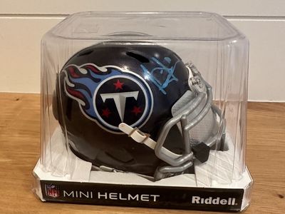 Vince Young Signed Titans Mini Helmet with visor JSA Authenticated