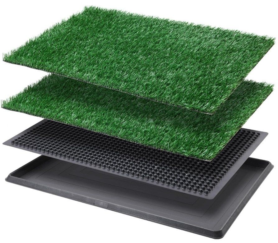 Dog Grass Pad with 2 Packs Grass Pee Pads and Tray, 20×30 Inch