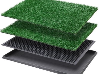 Dog Grass Pad with 2 Packs Grass Pee Pads and Tray, 20×30 Inch