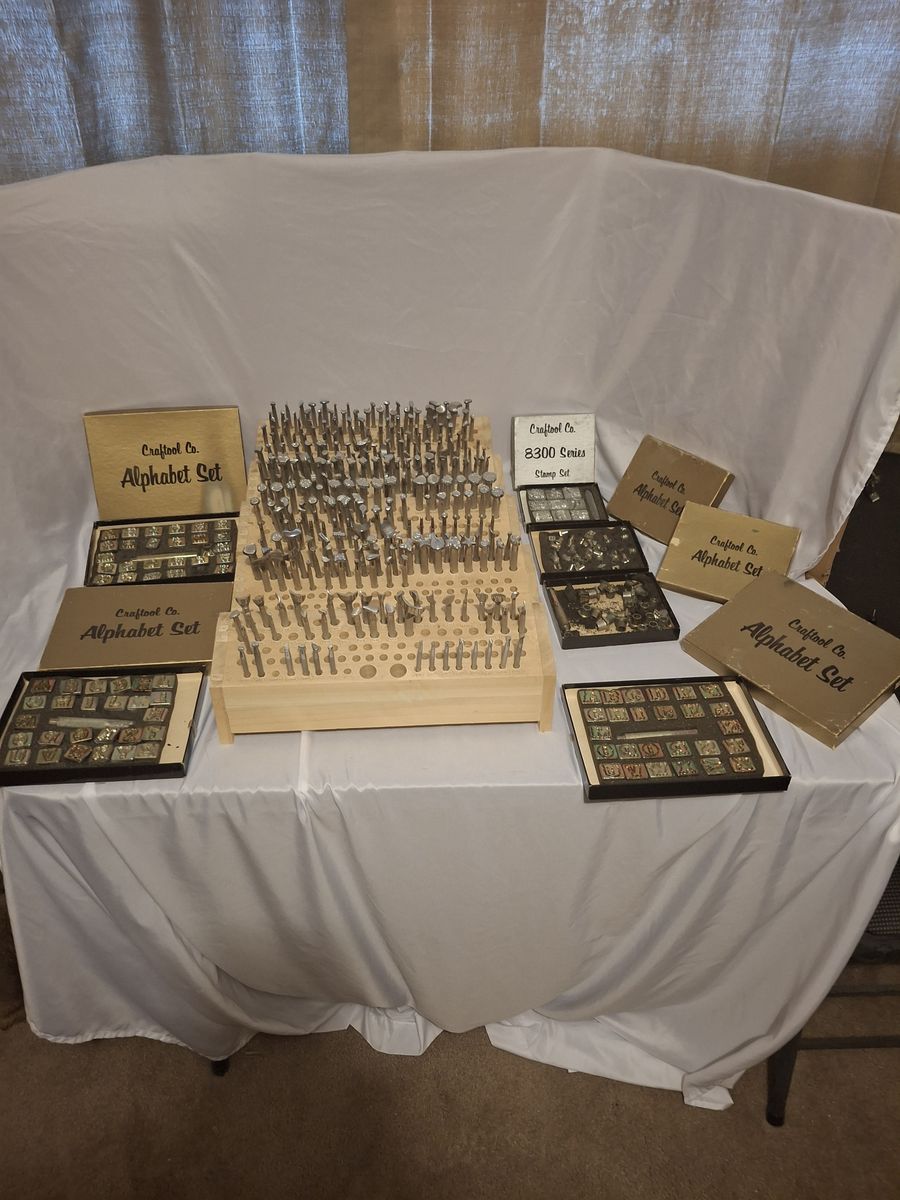 Craftool Co. 8300 Series Leather Stamp Set & Alphabet Sets - Extensive Leathercraft Tool Lot