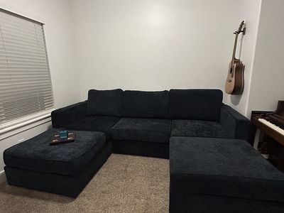 LoveSac Double Storage Chaise in Midnight Navy