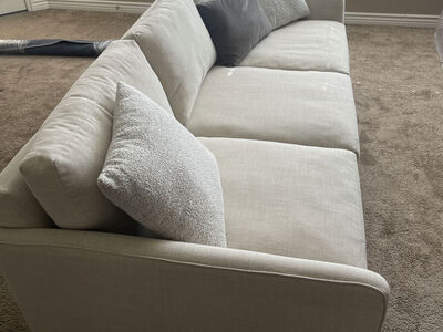 90 Ivory Performance Sofa