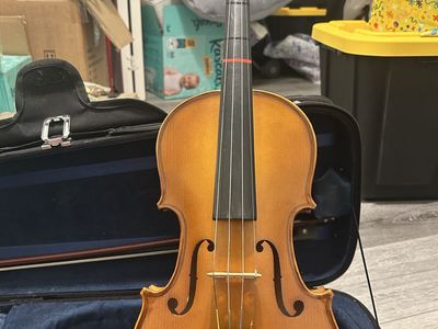 Acoustic Violin Set with Bow, Shoulder Rest, and Hard Case