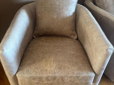 Crate & Barrel leather chairs! Brand new!
