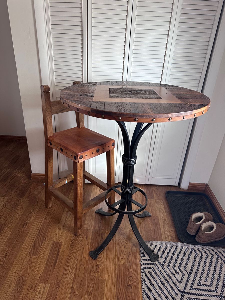 high table - 41" height, 30" width; w/2 chairs