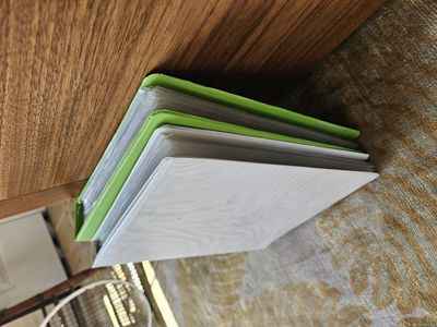 2 used binders with card sleeves